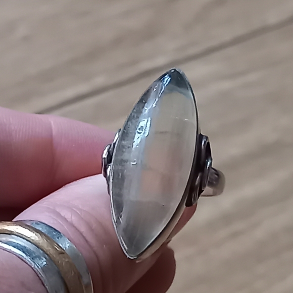 Sterling silver statement ring Rutilated Quartz - Picture 4 of 5